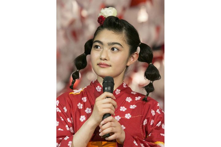 井上咲楽さん（2017年07月10日撮影、時事通信フォト）