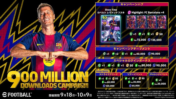 『eFootball』累計9億DLを達成！FCバルセロナをテーマにした記念キャンペーン開催中…公式eスポーツ世界大会も開幕