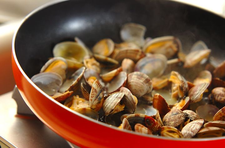 菜の花とアサリのパスタの作り方4