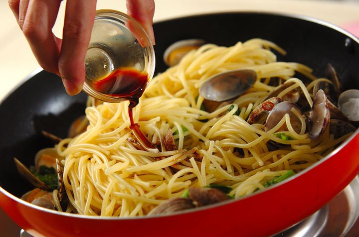 菜の花とアサリのパスタの作り方5