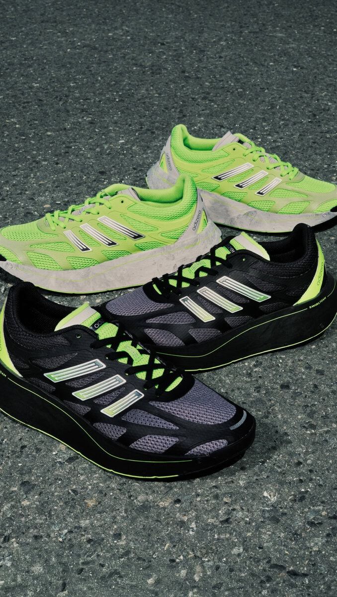 adidas Originals は、ランニングのテクノロジーをライフスタイル向けにリファインしたADIZERO ARUKUより、ネオンカラーで仕上げられた 2025 年秋冬のニューカラーを、2025 年 9 月 18 日（木）よりリリースする。