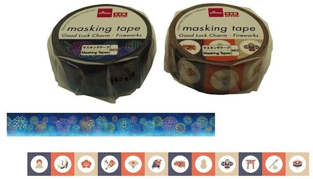 マスキングテープ（縁起物、花火） 110円（税込）