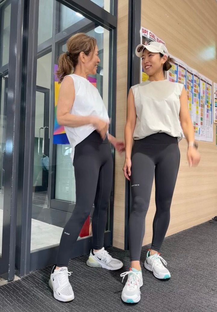 UNIQLOのエアリズムコットンTでオソロコーデ