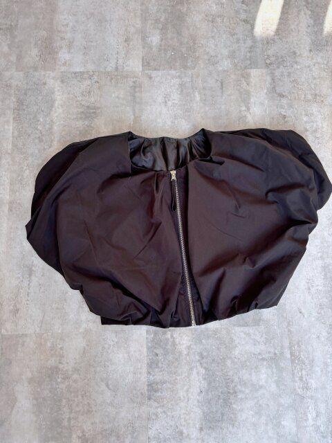 coca ポリエステルポプリンタックショートジャケット ブラック