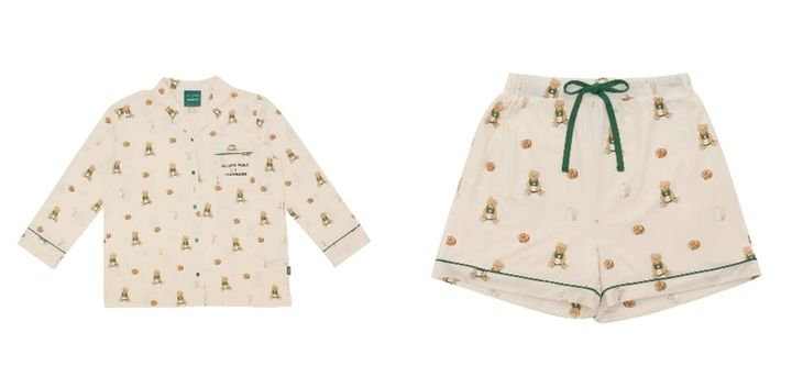 gelato pique ベア柄カットソーシャツ／ショートパンツ アイボリー