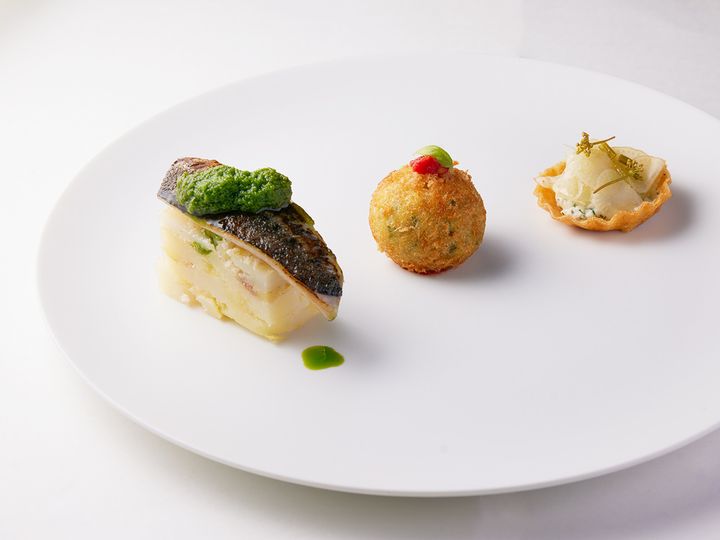 麻布十番『Ubriacare』の「自家農園野菜を使った前菜３種」