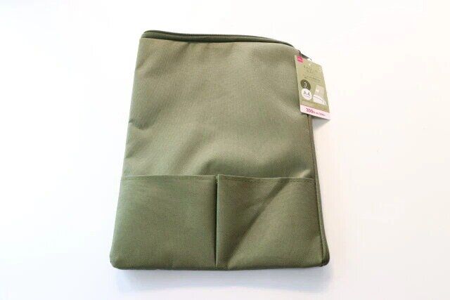 ダイソー バッグインバッグ（3ポケット、A4、グリーン） 商品タグ