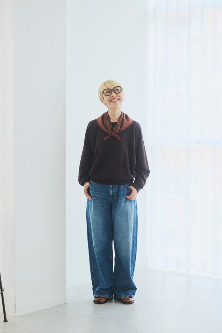 ユニクロアレンジ術③スカーフをセーラーカラー風に