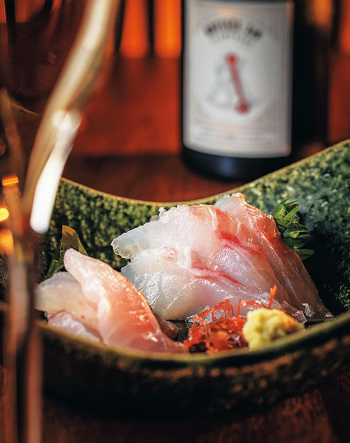 広尾『蕎麦たじま』の「白そいの昆布締め」