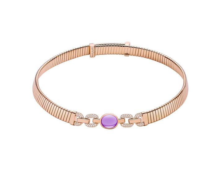 「ブルガリ トゥボガス」ネックレス（PG×アメシスト×ダイヤモンド）各￥7,106,000