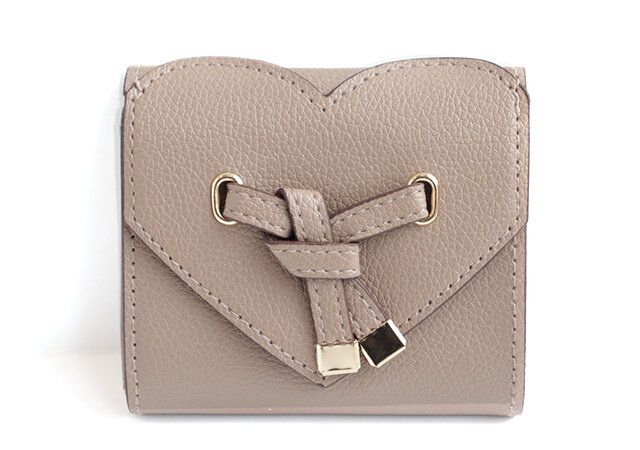 VIS ハートカット財布ミニ MILKTEA BEIGE