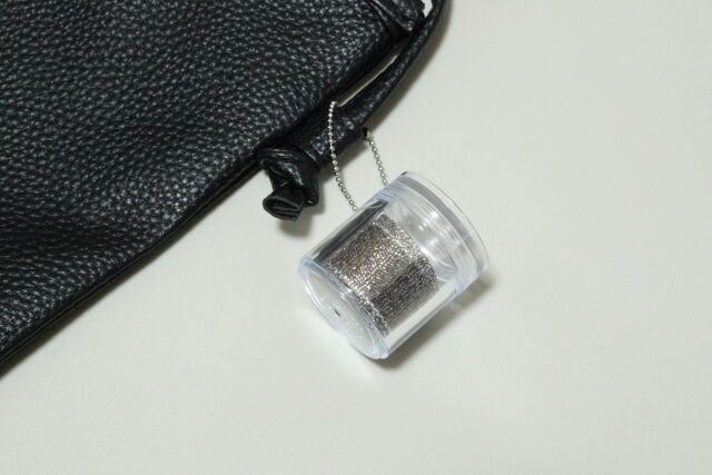 ダイソー 銀テープケース 使用例 ボールチェーン