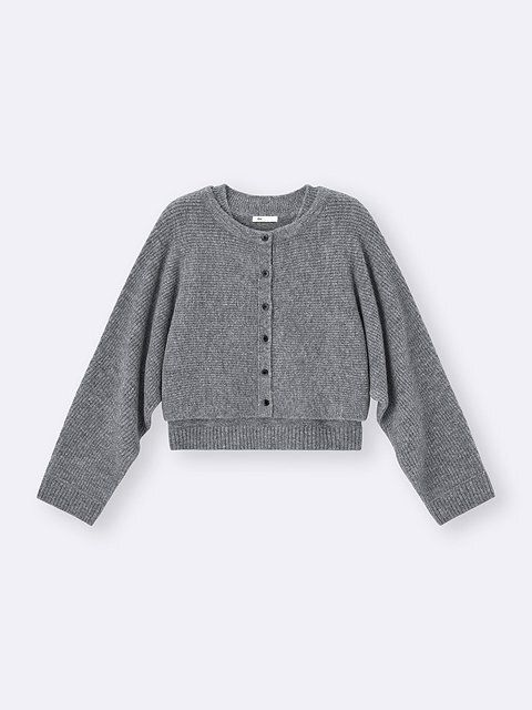 GUのパフニット2ピースカーディガン