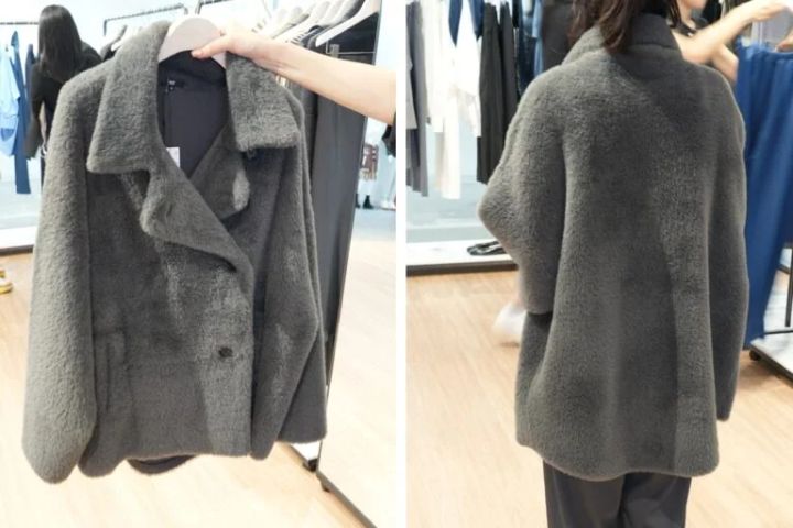 【8】「プラステ」フェザーヤーンニットコート