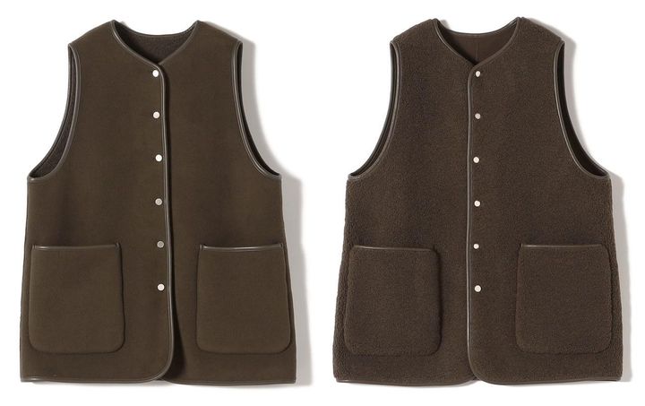 画像: 「ボア フリース リバーシブル ベスト」￥19,800 出典：シップス