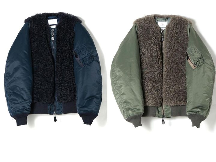 画像: 「FAUX SHEARLING TYPE MA1JACKET」各￥91,300【ハイク】 出典：パリゴ