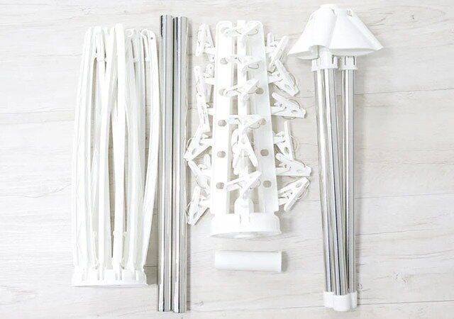 ダイソーのパラソル洗濯物干しスタンド