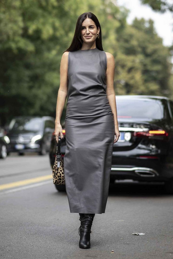 画像: レザー × レオパードのストイックな着こなしを作る