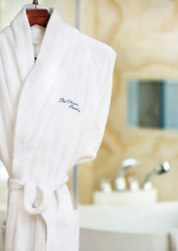 備え付けのバスローブ