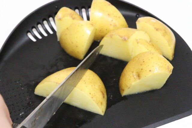 ダイソー 水切りできるD型まな板 使用例