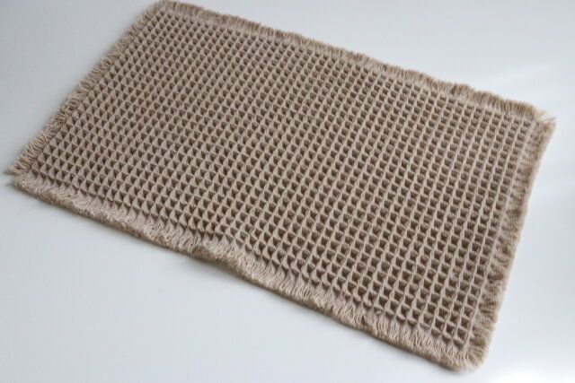 スタンダードプロダクツのワッフル織りバスマット（35cm×55cm、BE）のビジュアル