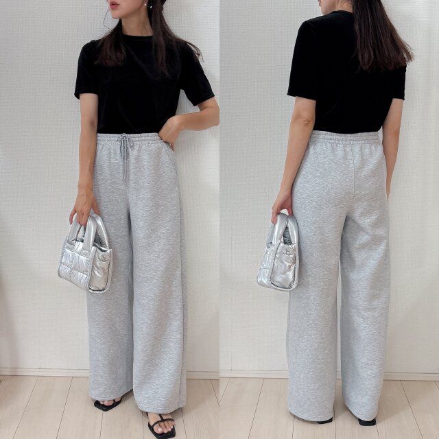 スウェットコーデも上品に