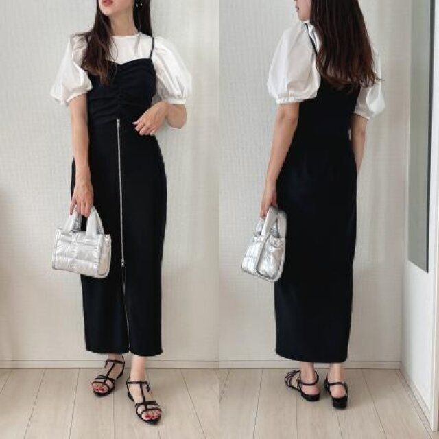 ビスチェ合わせで女性らしく