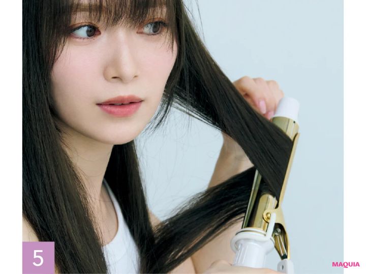 櫻坂46 守屋麗奈 ヘアセット カールアイロン 内巻き