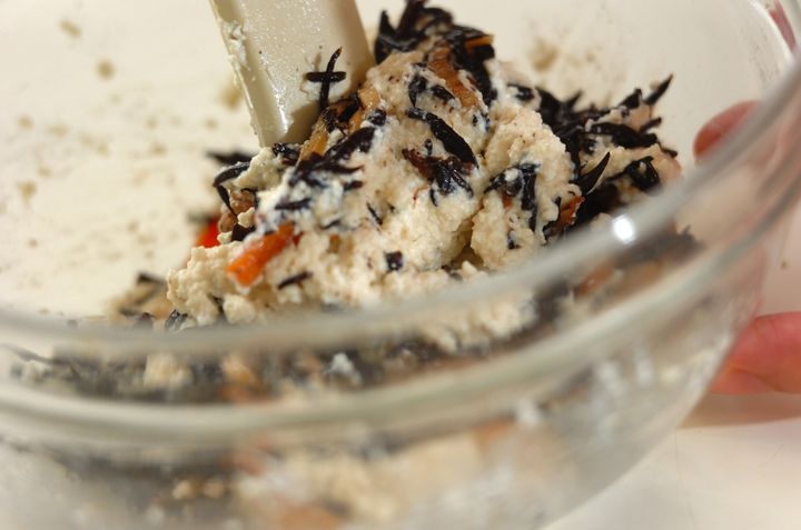 ヒジキの煮物の白和えの作り方1