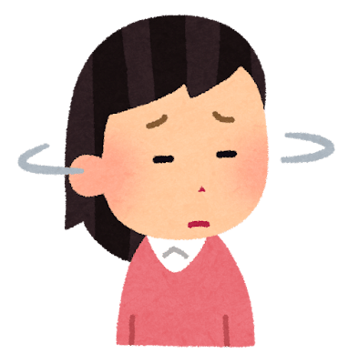 首を振っている人のイラスト（女性）