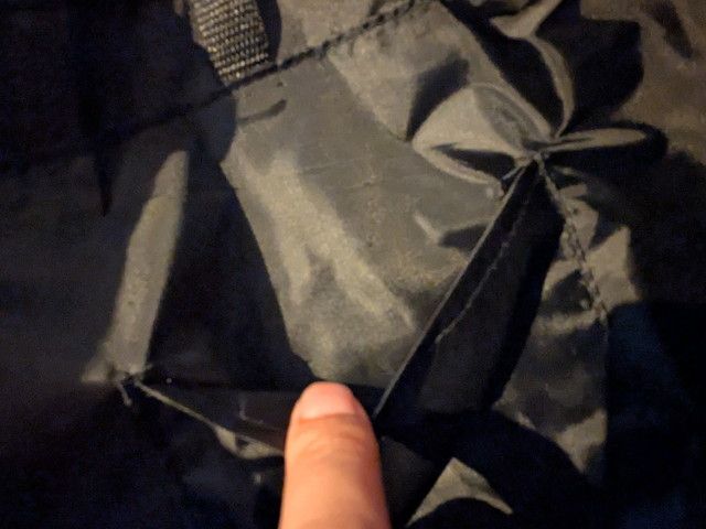 エコバッグ全体（チェック柄×キティのリボンモチーフ）