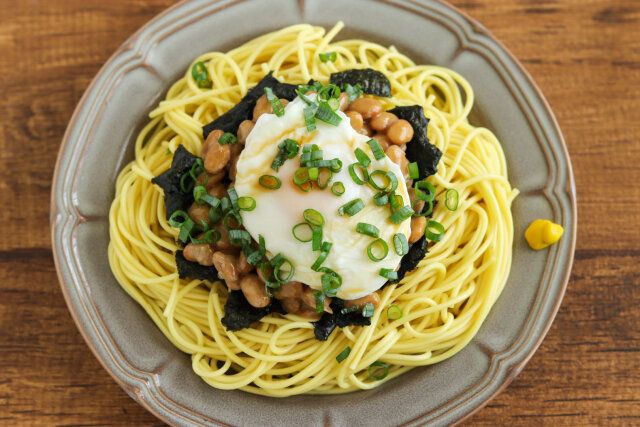 納豆パスタ 完成