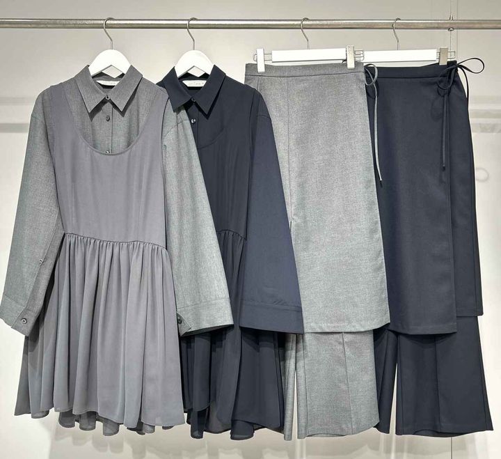 画像: 【ジーユー × ロク】2ピースシャツミニワンピースセット by rokh各¥4,990、ラップパンツ by rokh +X各¥4,990 ※一部店舗およびオンラインストアのみ販売 www.gu-global.com