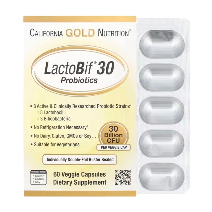 iHerb アイハーブ 八木アリサ Calfornia Gold Nutrition LactoBif 30 プロバイオティクス 300億 CFU ベジカプセル