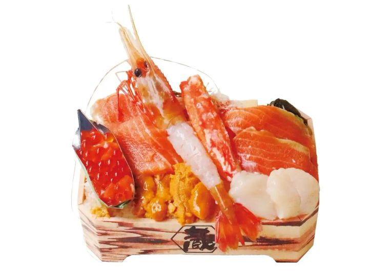 大雪サーモン味比べ海鮮贅沢弁当（1折）3,240円 ※各日50点限り、高島屋限定、実演販売