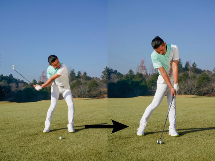 右ワキを締めないが正解！アイアンで球をつかまえて打つコツは…