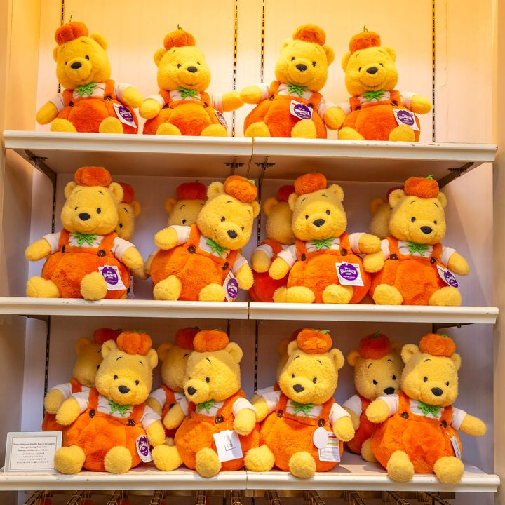 ディズニーリゾート　プーさん　カボチャぬいぐるみ　パンプキン　ハロウィン2025 かわいいパンプキン仮装！東京ディズニーリゾート“ディズニー