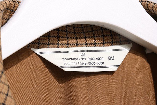 GUのショートトレンチチェックコート by rokh2