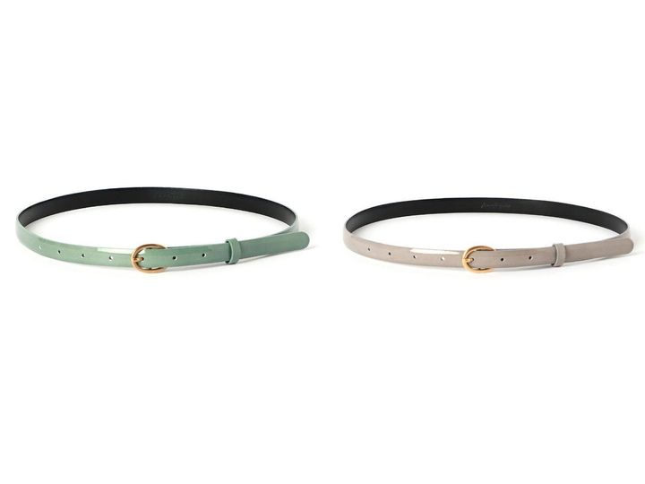 画像: 「Cow Hide Leather Narrow Belt」各￥20,900【マメ クロゴウチ】 出典：パリゴ