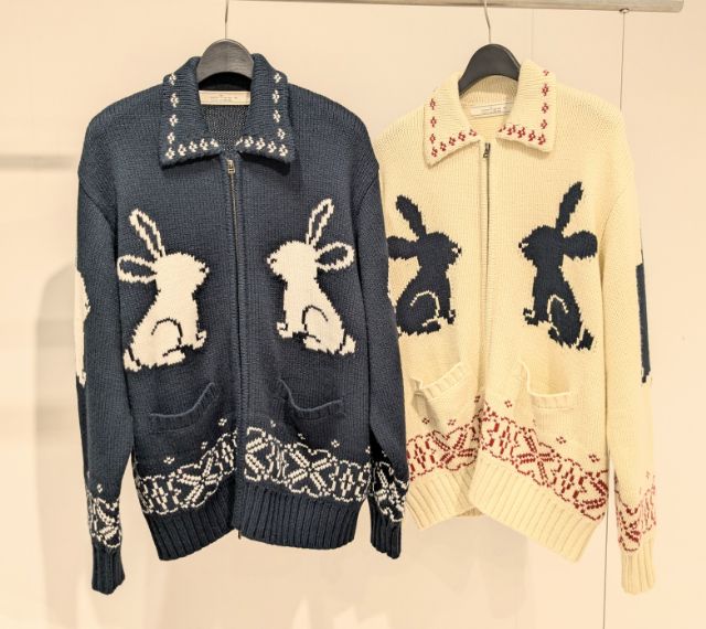 メンズのフルジップニットジャケット