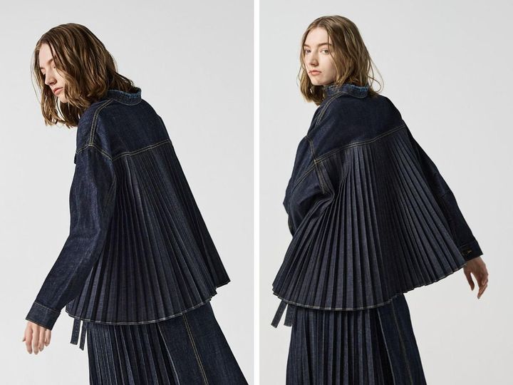 画像: 「EZUMI _ BACK PLEATS DENIM JACKET」￥59,400【ジャパンデニム】 出典：パリゴ