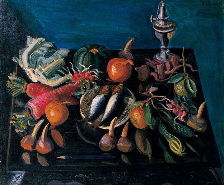 小出楢󠄀重《卓上静物》1928年 京都国立近代美術館
