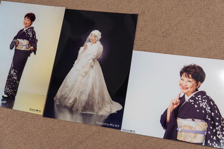 自分のお気に入りのドレスや着物を着て、すでに遺影も撮影済み！
