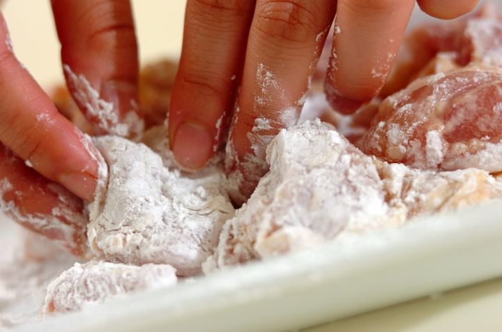 塩漬け鶏の唐揚げの作り方1