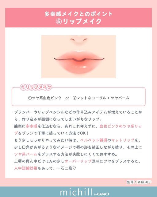 多幸感メイクのリップポイント