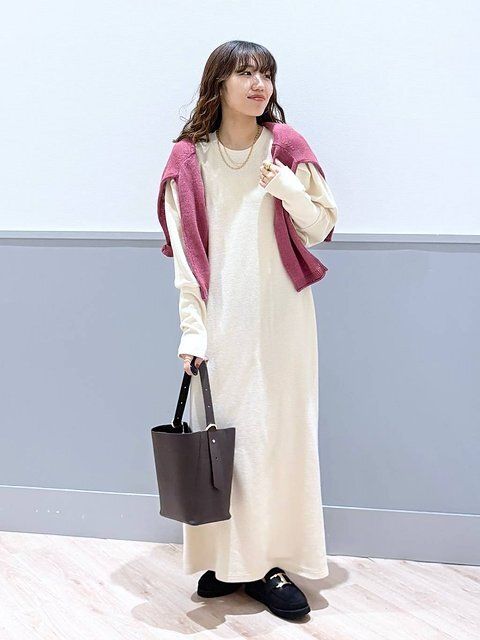 グローバルワークの高山直子さんコラボパフショルダーサーマルカットワンピース