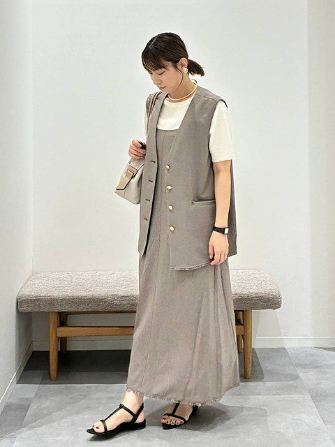 グローバルワークのMATINEE LINE MIXストレッチワンピース