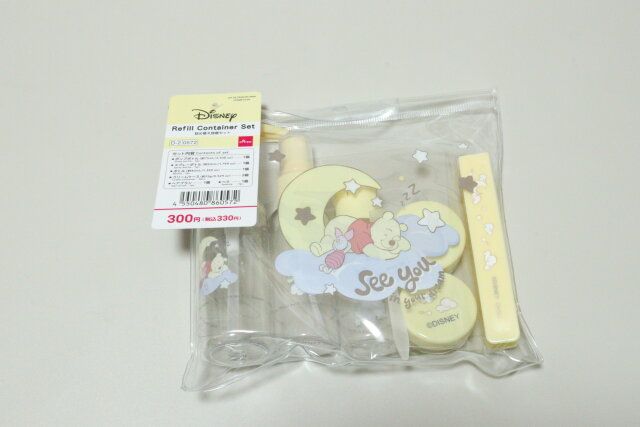 ダイソーの詰め替え容器セット（くまのプーさん）DC9のパッケージ