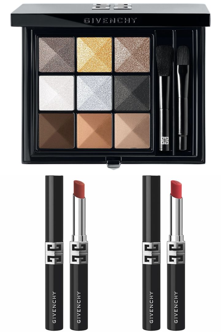 〈上〉ル・ヌフ・ジバンシイ 16 ￥8,360 〈下左から〉ルージュ・ジバンシイ・ベルベット・マット R13、R14 各￥5,940（すべて10月10日より限定発売）