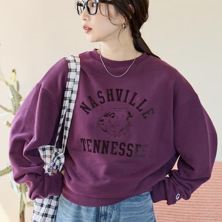 画像: 「ブルドッグ フロッキー プリント スウェット」￥7,997【チャンピオン】 出典：フリークス ストア